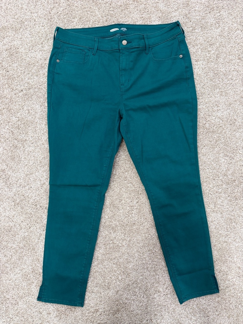 Old Navy Rockstar Super Skinny Teal Ankle Jeans